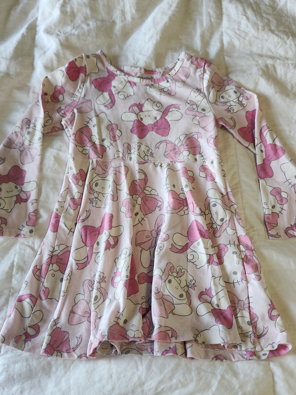 Hello Kitty Pink Long-Sleeve Twirl Dress